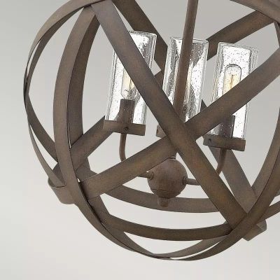 Elstead Lighting Carson lampa wisząca zewnętrzna 3x40 W żelazo HK-CARSON-3P