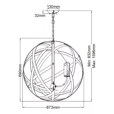 Elstead Lighting Carson lampa wisząca zewnętrzna 5x40 W żelazo HK-CARSON-5P