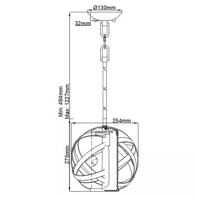 Elstead Lighting Carson lampa wisząca 1x40 W żelazo HK-CARSON-P