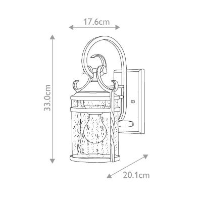 Elstead Lighting Casa kinkiet zewnętrzny 1x60 W czarny HK-CASA-S