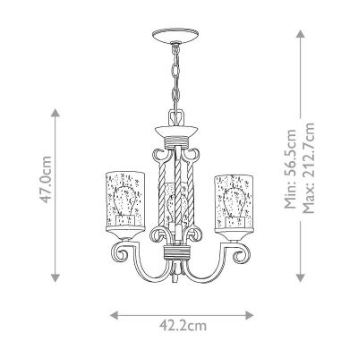 Elstead Lighting Casa lampa wisząca 3x60 W czarna HK-CASA3