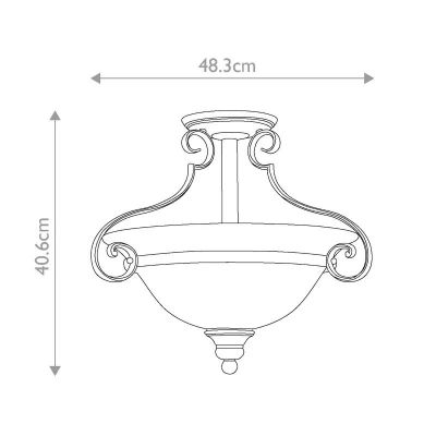 Elstead Lighting Cello lampa podsufitowa 2x60 W brązowa HK-CELLO-SF