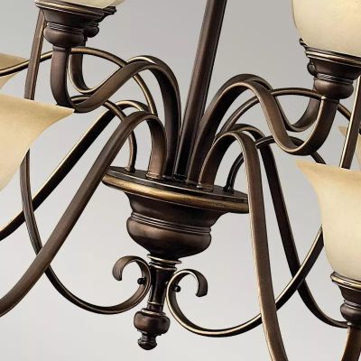 Elstead Lighting Cello lampa wisząca 15x60 W brązowa HK-CELLO15