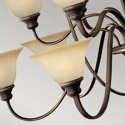 Elstead Lighting Cello lampa wisząca 15x60 W brązowa HK-CELLO15