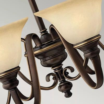 Elstead Lighting Cello lampa wisząca 6x60 W brązowa HK-CELLO6