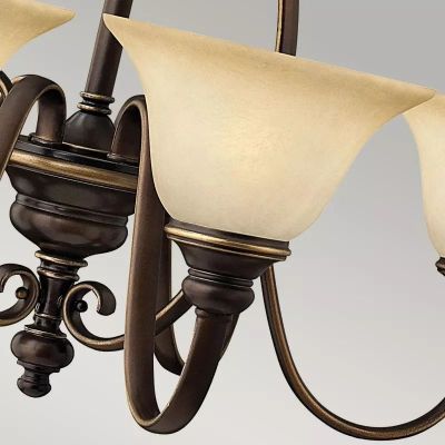 Elstead Lighting Cello lampa wisząca 6x60 W brązowa HK-CELLO6