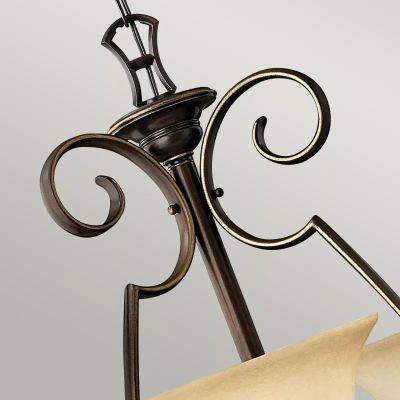 Elstead Lighting Cello lampa wisząca 9x60 W brązowa HK-CELLO9