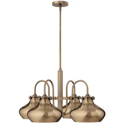 Elstead Lighting Congress lampa wisząca 4x100 W szczotkowany karmel HK-CONGRESS4-C-BC