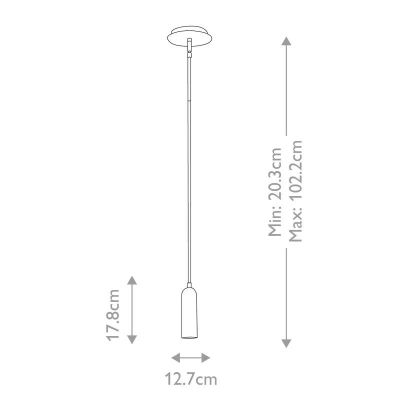 Elstead Lighting Dax lampa wisząca 1x8 W czarna HK-DAX-MP-BK