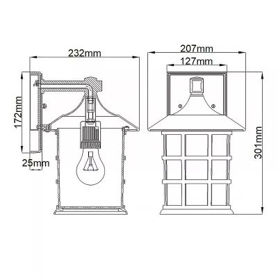 Elstead Lighting Freeport kinkiet zewnętrzny 1x40 W biały HK-FREEPORT2-M-TWH