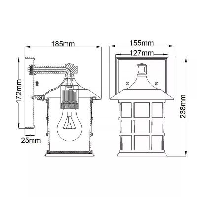 Elstead Lighting Freeport kinkiet zewnętrzny 1x40 W biały HK-FREEPORT2-S-TWH