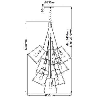 Elstead Lighting Fulton lampa wisząca 13x60 W mosiądz-brązowa HK-FULTON-13P