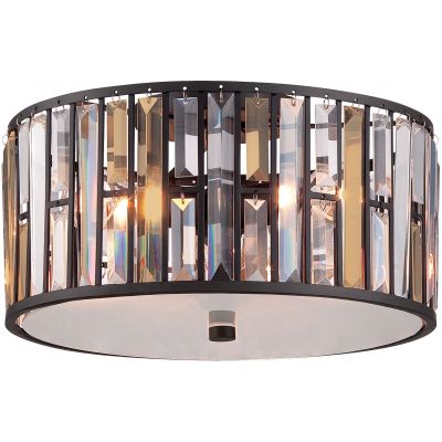 Elstead Lighting Gemma plafon 3x60 W przezroczysty-brązowy vintage HK-GEMMA-F-VBZ