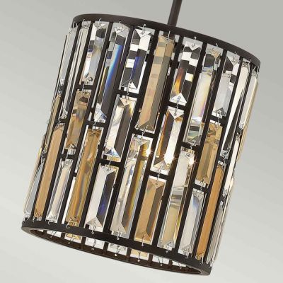 Elstead Lighting Gemma lampa wisząca 1x60 W brązowa vintage HK-GEMMA-P-A-VBZ