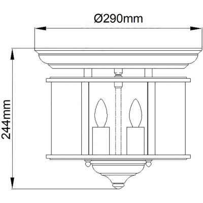 Elstead Lighting Gentry lampa podsufitowa 3x40 W mosiądz polerowany HK-GENTRY-F-PB