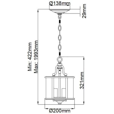 Elstead Lighting Gentry lampa wisząca 3x60 W mosiądz polerowany HK-GENTRY-P-S-PB