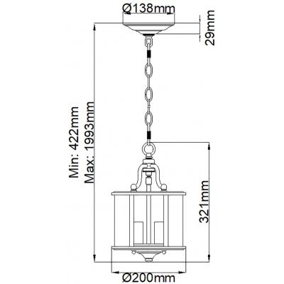 Elstead Lighting Gentry lampa wisząca 3x60 W nikiel polerowany HK-GENTRY-P-S-PN