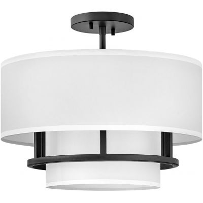 Elstead Lighting Graham lampa wisząca 3x40 W biała-czarna HK-GRAHAM-M-BK