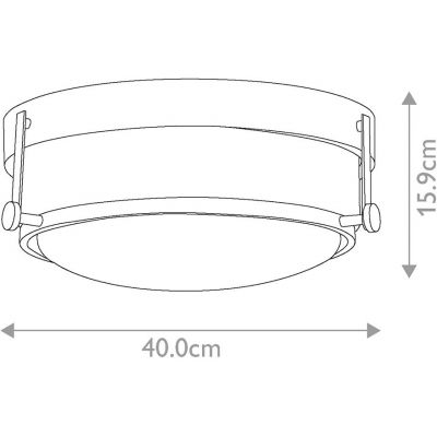 Elstead Lighting Harper plafon 3x60 W chrom polerowany-przezroczysty HK-HARPER-F-CM-CS