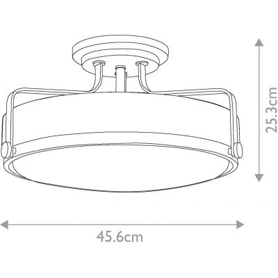 Elstead Lighting Harper lampa podsufitowa 3x60 W stary mosiądz-przezroczysta HK-HARPER-SFM-HB-CS