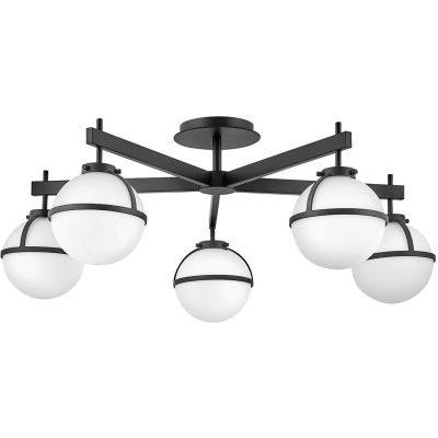 Elstead Lighting Hollis lampa podsufitowa 5x40 W biała-czarna HK-HOLLIS-5-O-BK