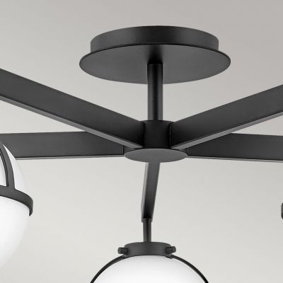 Elstead Lighting Hollis lampa podsufitowa 5x40 W biała-czarna HK-HOLLIS-5-O-BK