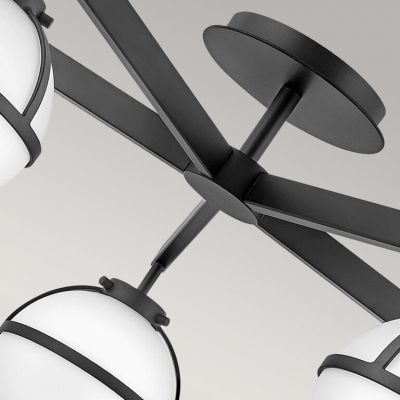 Elstead Lighting Hollis lampa podsufitowa 5x40 W biała-czarna HK-HOLLIS-5-O-BK