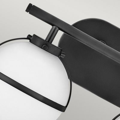 Elstead Lighting Hollis kinkiet 2x40 W biały-czarny HK-HOLLIS2-O-BK-BATH