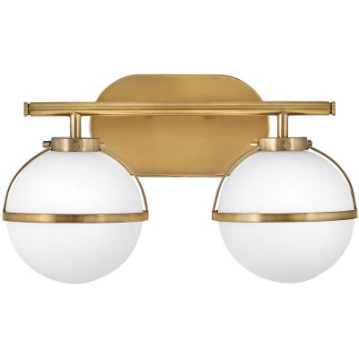 Elstead Lighting Hollis kinkiet 2x40 W biały-stary mosiądz HK-HOLLIS2-O-HB-BATH