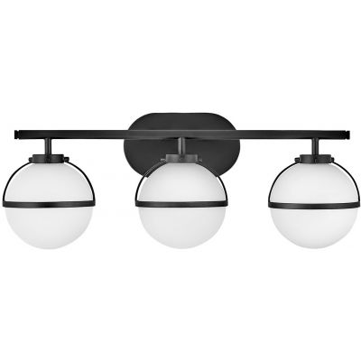 Elstead Lighting Hollis kinkiet 3x40 W biały-czarny HK-HOLLIS3-O-BK-BATH