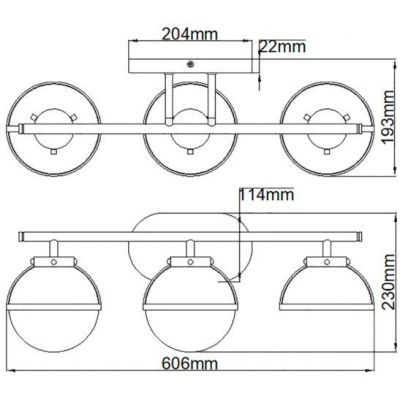 Elstead Lighting Hollis kinkiet 3x40 W biały-stary mosiądz HK-HOLLIS3-O-HB-BATH