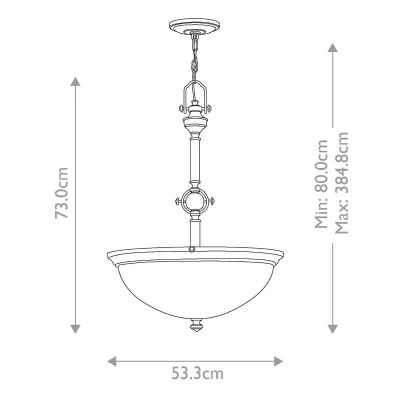 Elstead Lighting Mayflower lampa wisząca 3x60 W brązowa HK-MAYFLOWER-P-C