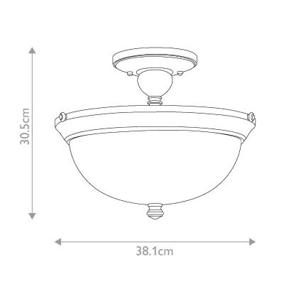 Elstead Lighting Mayflower lampa podsufitowa 3x60 W brązowa HK-MAYFLOWER-SF
