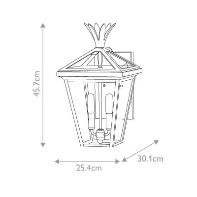Elstead Lighting Palma kinkiet zewnętrzny 2x40 W brązowy HK-PALMA-M-BU