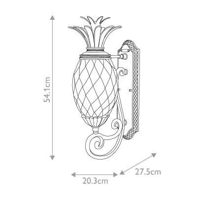 Elstead Lighting Plantation kinkiet zewnętrzny 1x40 W brązowy HK-PLANTATION-M-BU