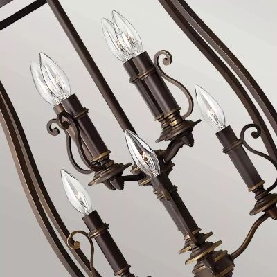 Elstead Lighting Plymouth lampa wisząca 8x60 W brązowa HK-PLYMOUTH8-P