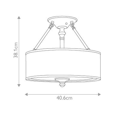 Elstead Lighting Sussex lampa podsufitowa 3x60 W nikiel HK-SUSSEX-SF