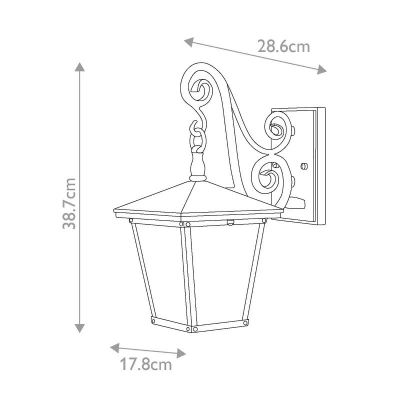 Elstead Lighting Trellis kinkiet zewnętrzny 1x60 W brązowy HK-TRELLIS2-S