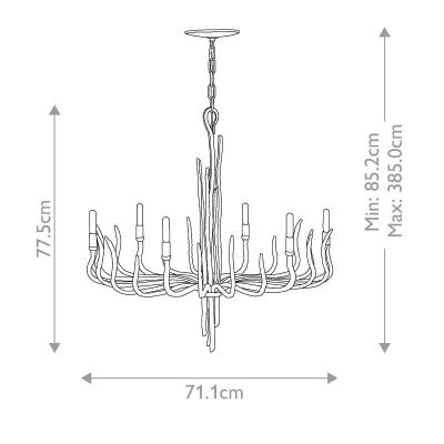 Elstead Lighting Spyre lampa wisząca 6x60 W szampan HK-SPYRE6C-CPG