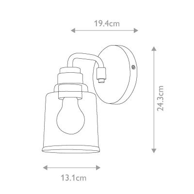 Elstead Lighting Aivian kinkiet 1x60 W mosiądz KL-AIVIAN1-WBR