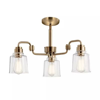 Elstead Lighting Aivian lampa wisząca 3x60 W mosiądz KL-AIVIAN3-WBR