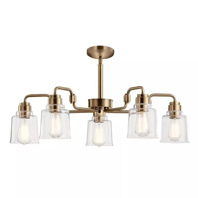Elstead Lighting Aivian lampa wisząca 5x60 W mosiądz KL-AIVIAN5-WBR