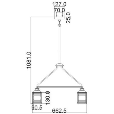 Elstead Lighting Ashland Bay lampa wisząca 5x60 W postarzany cynk KL-ASHLANDBAY-5P