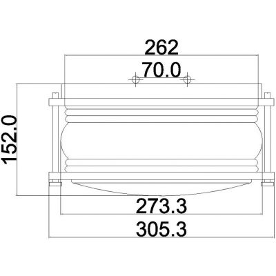 Elstead Lighting Ashland Bay plafon zewnętrzny 1x60 W postarzany cynk KL-ASHLANDBAY-F