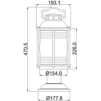 Elstead Lighting Ashland Bay lampa stojąca zewnętrzna 1x60 W oksydowany brąz KL-ASHLANDBAY3-M-BU