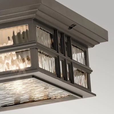 Elstead Lighting Beacon Square lampa podsufitowa zewnętrzna 2x60 W brązowa KL-BEACON-SQUARE-F-OZ