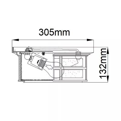 Elstead Lighting Beacon Square lampa podsufitowa zewnętrzna 2x60 W brązowa KL-BEACON-SQUARE-F-OZ