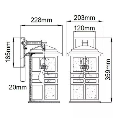 Elstead Lighting Beacon Square kinkiet zewnętrzny 1x60 W brązowy KL-BEACON-SQUARE-M-OZ