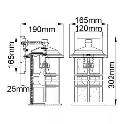 Elstead Lighting Beacon Square kinkiet zewnętrzny 1x60 W brązowy KL-BEACON-SQUARE-S-OZ