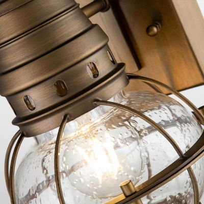 Elstead Lighting Bridge Point kinkiet zewnętrzny 1x60 W mosiądz KL-BRIDGEPOINT-S-NBR